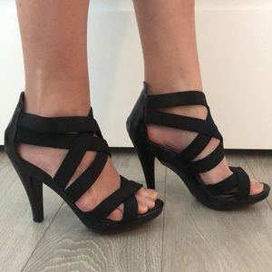 Black laced stilettos